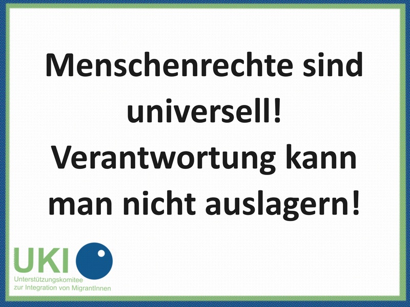 Weltflüchtlingstag 2024 / UKI Menschenrechte sind universell! Verantwortung kann man nicht auslagern!
